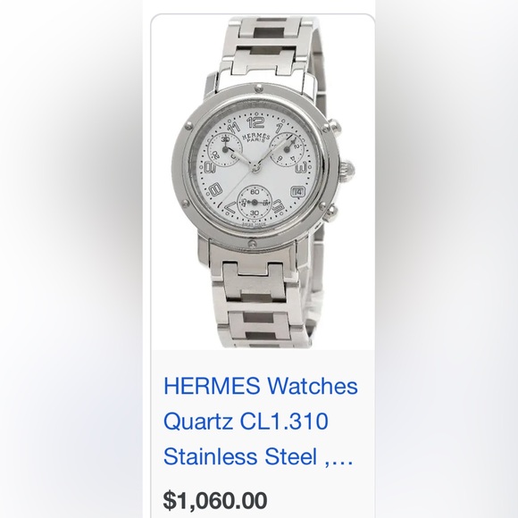 HERMÈS CLIPPER CHRONOGRAPH ladies watch CL1.310 - Picture 17 of 17